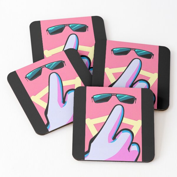 Item preview, Art - Pop Art Illustration, Pink Glow and Yellow Stained Glass designed and sold by Zone--Gaming.