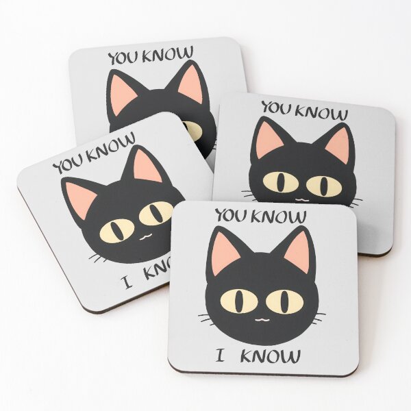 Item preview, You Know I Know Staring Black Cat designed and sold by Deep Descent.