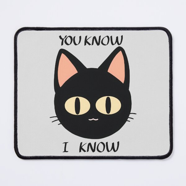 Item preview, You Know I Know Staring Black Cat designed and sold by Deep Descent.