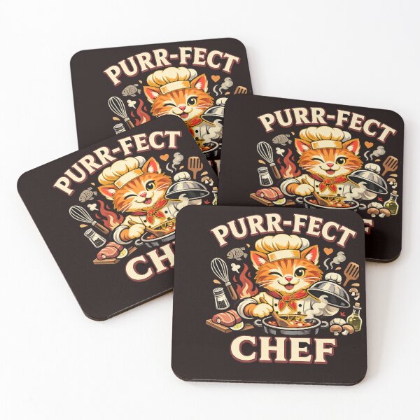 Item preview, cat chef  cooking cat  funny kitty designed and sold by  Mudikeys.