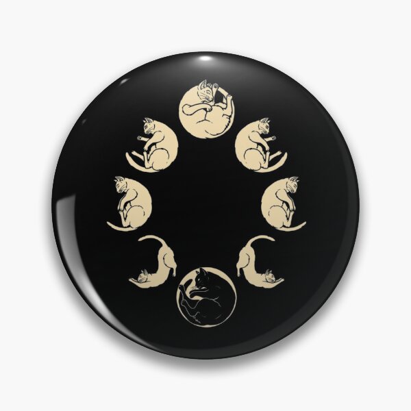 Item preview, Minimalist Sleeping Cat Cycle - Phases of the Cat Aesthetic Art designed and sold by haitrieuic96.