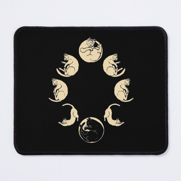 Item preview, Minimalist Sleeping Cat Cycle - Phases of the Cat Aesthetic Art designed and sold by haitrieuic96.