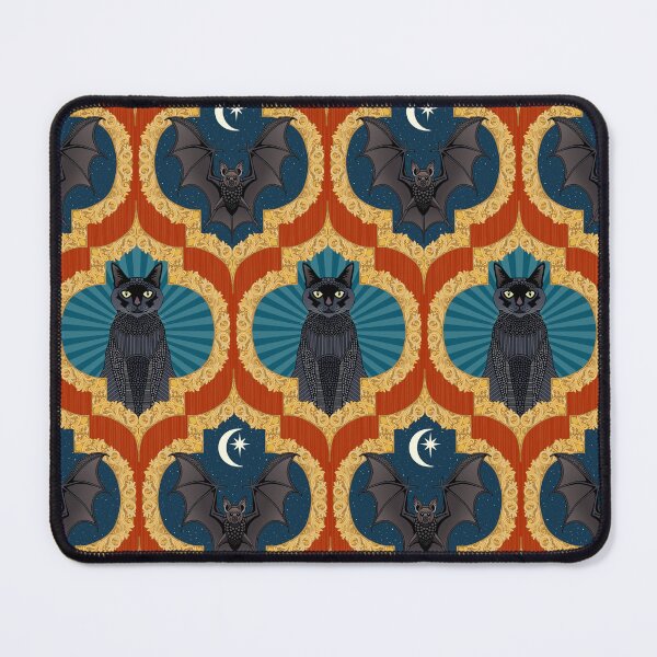 Item preview, Halloween ogee pima red blue designed and sold by scrummy.