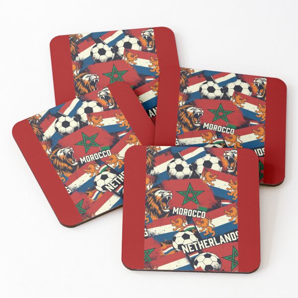 Item preview, Morocco vs Netherlands 2026 Retro All Over Print Pattern designed and sold by Nexus Space.