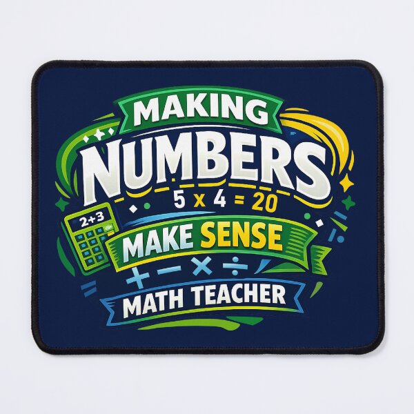 Item preview, Math Teacher Making Numbers Make Sense | Mathematics Classroom Design designed and sold by Nubrixa-Studio.