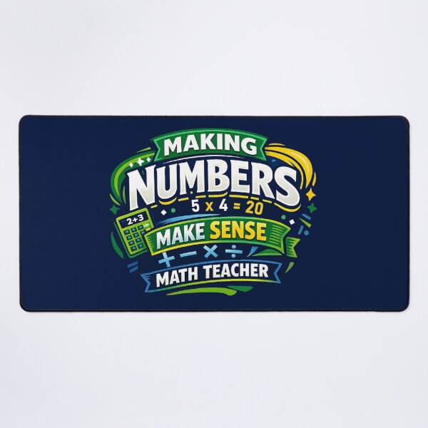 Item preview, Math Teacher Making Numbers Make Sense | Mathematics Classroom Design designed and sold by Nubrixa-Studio.