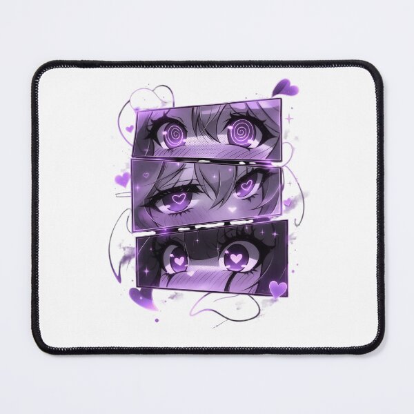Item preview, Purple Anime Eyes Aesthetic | Kawaii Love Eyes Manga Art | Neon Heart Illustration designed and sold by Dyan4.