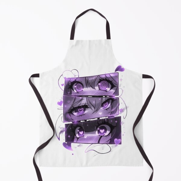Item preview, Purple Anime Eyes Aesthetic | Kawaii Love Eyes Manga Art | Neon Heart Illustration designed and sold by Dyan4.