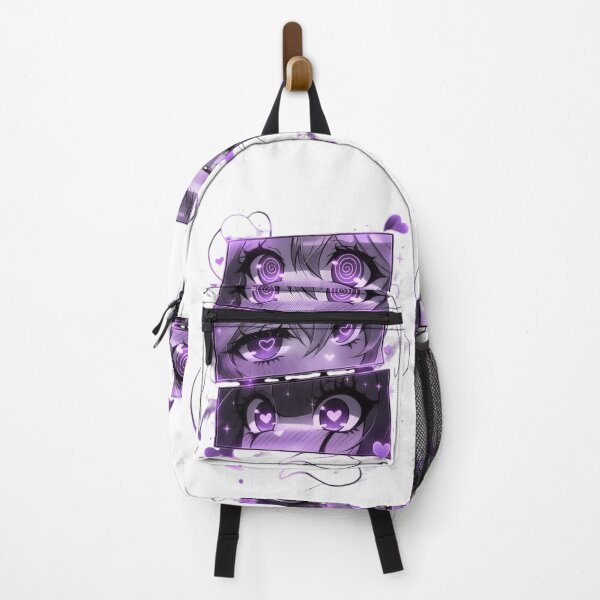 Item preview, Purple Anime Eyes Aesthetic | Kawaii Love Eyes Manga Art | Neon Heart Illustration designed and sold by Dyan4.