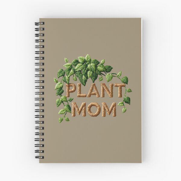 Item preview, Plant Mom Leafy Embroidered Typography designed and sold by MegaNovaArt.