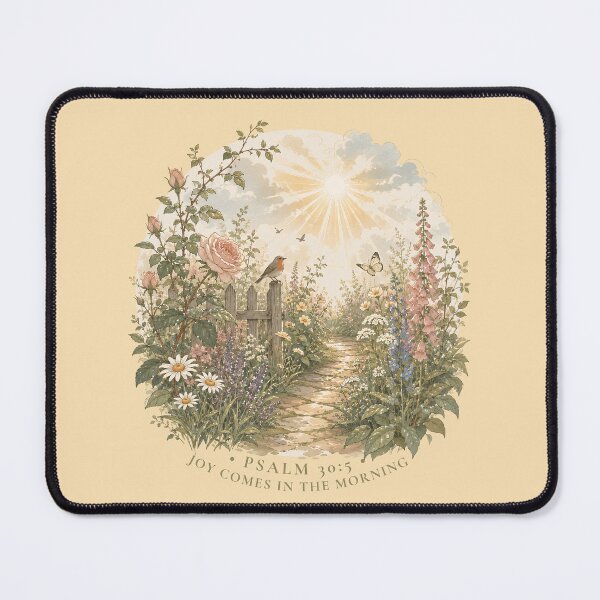 Item preview, Joy Comes in the Morning | Psalm 30:5 Vintage Cottage Garden designed and sold by Bound for Wonder.