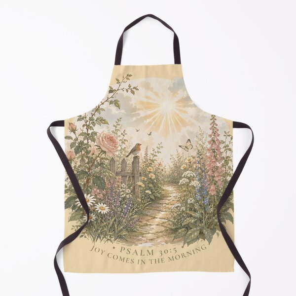 Item preview, Joy Comes in the Morning | Psalm 30:5 Vintage Cottage Garden designed and sold by Bound for Wonder.