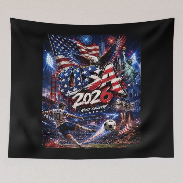 Item preview, World Cup 2026 USA Soccer Merch | 4th of July  USA independence Day| Football Fan Gear | USA Sports Apparel Tee|  Soccer worldcup ChampionshipSoccer World ver 4 designed and sold by CosmicNook1.