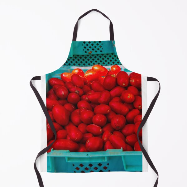Item preview, Fresh Roma Tomatoes Piled in a Teal Crate at a Farmers Market Display designed and sold by Nmallia.