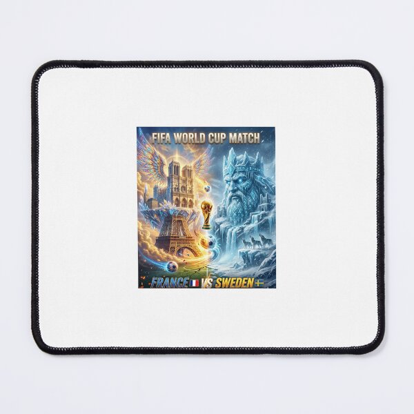 Item preview, France vs Sweden Notre Dame Angel vs Ice God Sticker — Crystal Wings vs Norse Rune Giant World Cup 2026 Decal designed and sold by VikrantCreative.