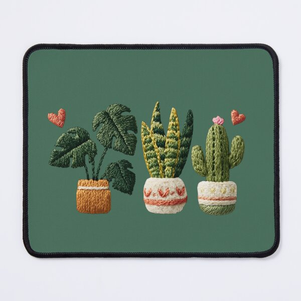 Item preview, Embroidered Houseplants Botanical Collection designed and sold by MegaNovaArt.