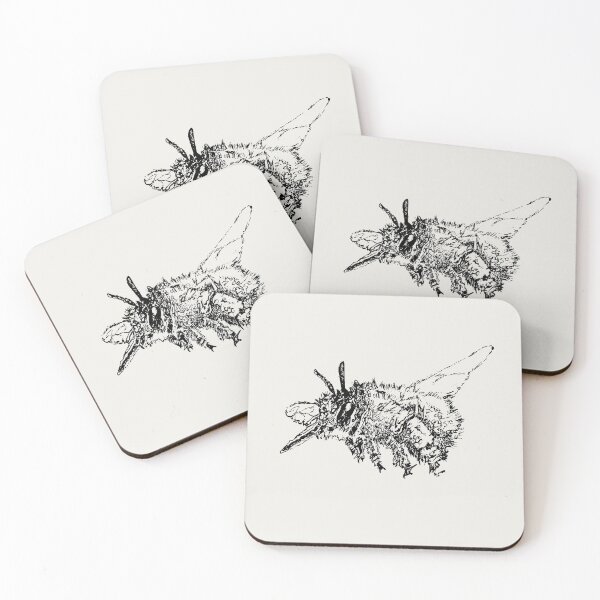 Item preview, Hairy-Footed Flower Bee 2 of 3 - (#F0EEE9) designed and sold by The Stippler Process.