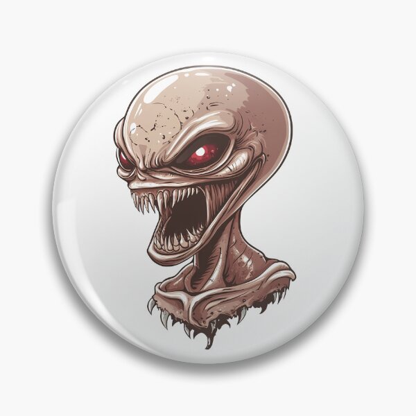 Item preview, Creepy Alien with Red Eyes Screaming designed and sold by Lilith.3x313 Vault.