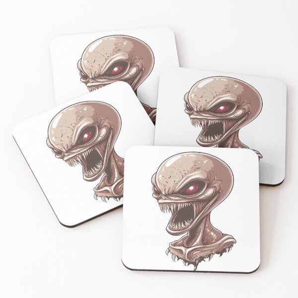 Item preview, Creepy Alien with Red Eyes Screaming designed and sold by Lilith.3x313 Vault.