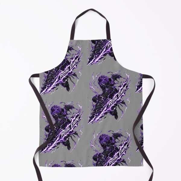 Item preview, Dark Anime Warrior with Neon Purple Lightning Energy Slash designed and sold by RoyalEarthstore.