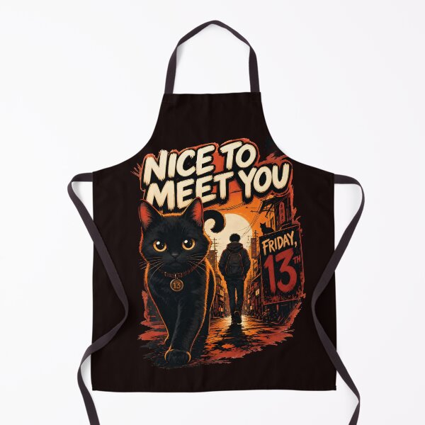 Item preview, Nice to meet you Black cat on Friday the 13th designed and sold by ParadoxParadox.