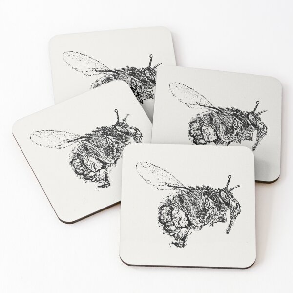 Item preview, Hairy-Footed Flower Bee 1 of 3 - (#F0EEE9) designed and sold by The Stippler Process.