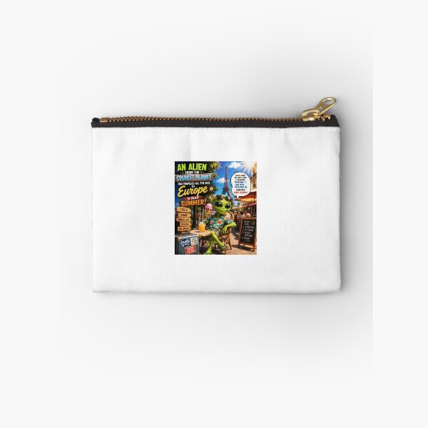Item preview, Alien Enjoying Summer in Paris Funny Travel Design designed and sold by PrintableArt123.