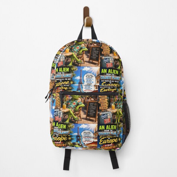 Item preview, Alien Enjoying Summer in Paris Funny Travel Design designed and sold by PrintableArt123.