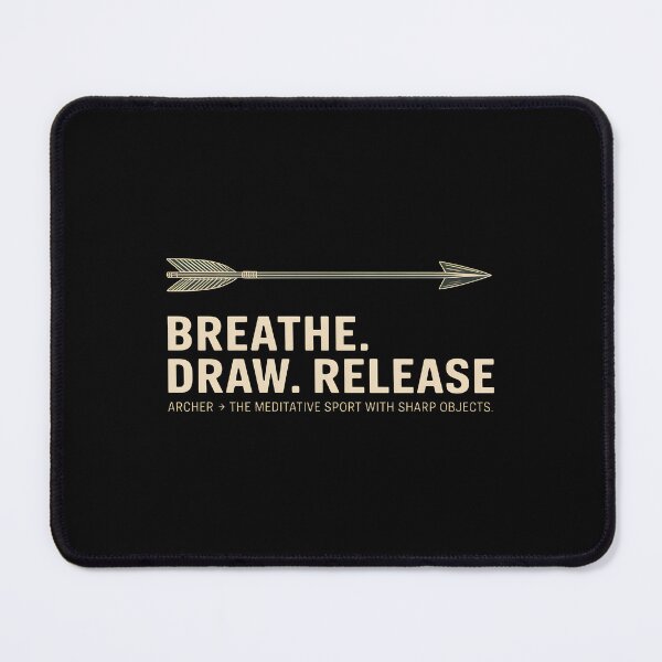 Item preview, Minimalist Archer Breathe Draw Release Arrow Design designed and sold by Enea Kelo.