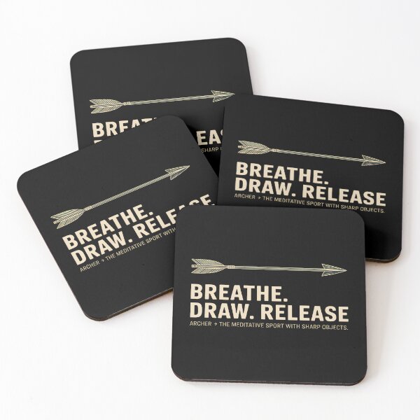 Item preview, Minimalist Archer Breathe Draw Release Arrow Design designed and sold by Enea Kelo.