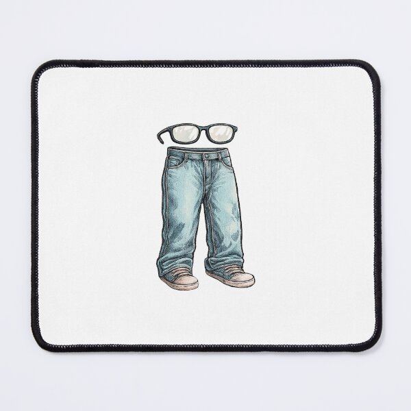Item preview, Invisible Outfit Design, Floating Glasses and Jeans, Funny Minimalist Fashion Graphic Tee designed and sold by Bigohobi.