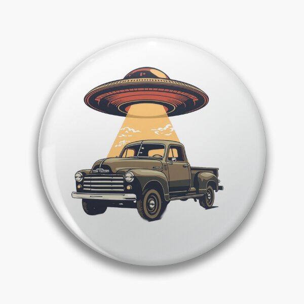 Item preview, Retro UFO Abduction from Vintage Pickup Truck designed and sold by TheDoodleDose.