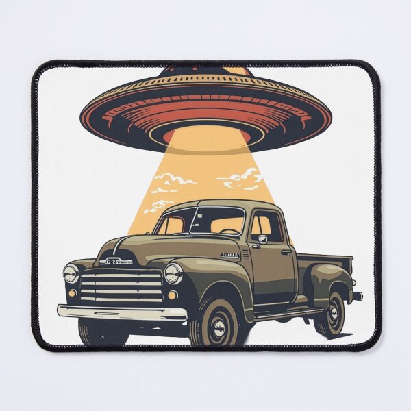 Item preview, Retro UFO Abduction from Vintage Pickup Truck designed and sold by TheDoodleDose.