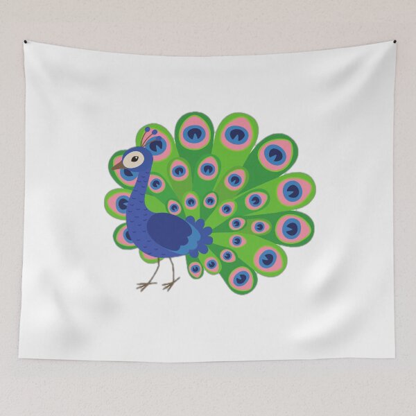 Item preview, Cute Colorful Peacock Cartoon designed and sold by DailyDoodlesBySumbul.