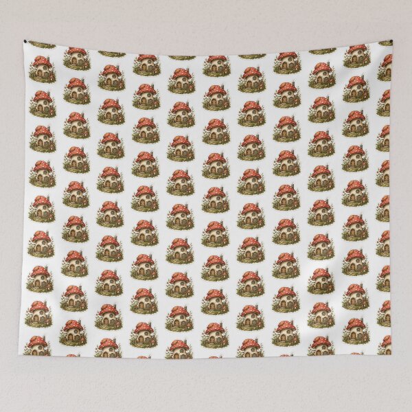Item preview,  Whimsical Mushroom Cottagecore House designed and sold by ProsperaStar.