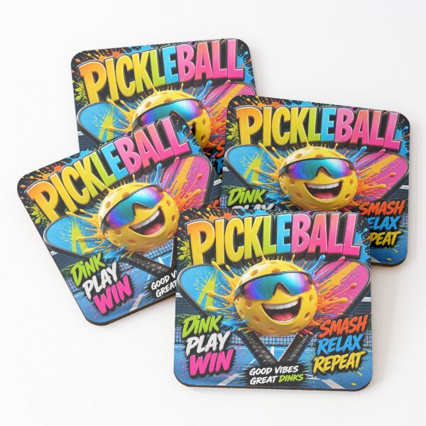 Item preview, Pickleball Smash Relax Repeat Colorful Mascot designed and sold by AgnesB77.
