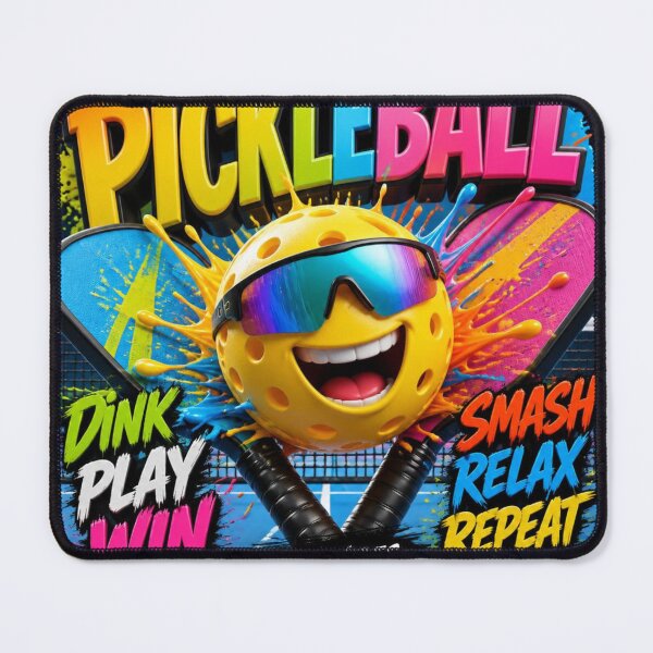 Item preview, Pickleball Smash Relax Repeat Colorful Mascot designed and sold by AgnesB77.