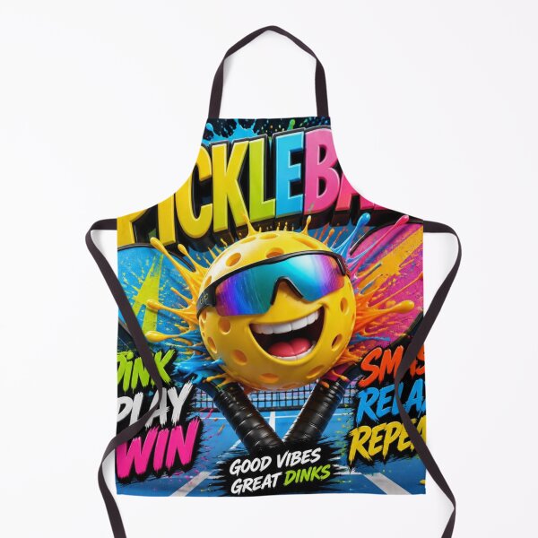 Item preview, Pickleball Smash Relax Repeat Colorful Mascot designed and sold by AgnesB77.