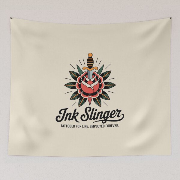 Item preview, Traditional Tattoo Dagger Rose Ink Slinger Graphic designed and sold by Enea Kelo.