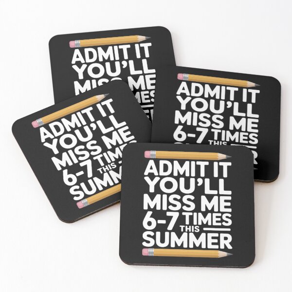 Item preview, Admit It You'll Miss Me 6-7 Times This Summer T-Shirt, Last Day of School Teacher Gift, Funny End of School Student Graphic Tee designed and sold by Trendably.