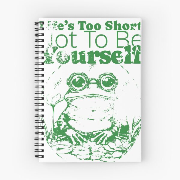 Item preview, Life's Too Short Not To Be Yourself Frog Design, Cute Cottagecore Frog, Inspirational Nature Quote designed and sold by Bigohobi.