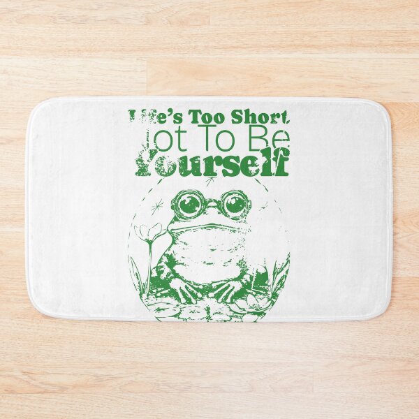 Item preview, Life's Too Short Not To Be Yourself Frog Design, Cute Cottagecore Frog, Inspirational Nature Quote designed and sold by Bigohobi.
