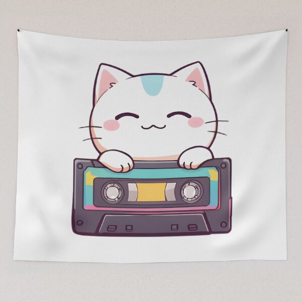 Item preview, Retro Cassette Cat  designed and sold by tommysworks.