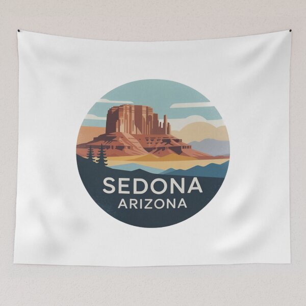 Item preview, Sedona Arizona: Red Rock Landscape Illustration designed and sold by CircinusStore.