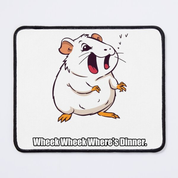 Item preview, Guinea Pig Sticker - Wheek Wheek Wheres Dinner - Funny Guinea Pig Gift designed and sold by pawdrops.
