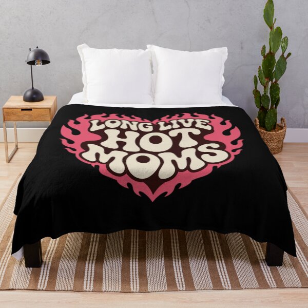 Item preview, Long Live Hot Moms T-Shirt, Funny Mom Gift, Retro Vintage Mom Graphic Tee, Mother's Day Shirt for Cool Moms designed and sold by Trendably.