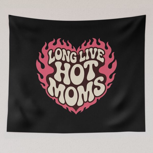 Item preview, Long Live Hot Moms T-Shirt, Funny Mom Gift, Retro Vintage Mom Graphic Tee, Mother's Day Shirt for Cool Moms designed and sold by Trendably.