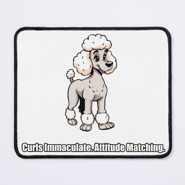 Item preview, Poodle Sticker - Curls Immaculate Attitude Matching - Funny Poodle Gift designed and sold by pawdrops.