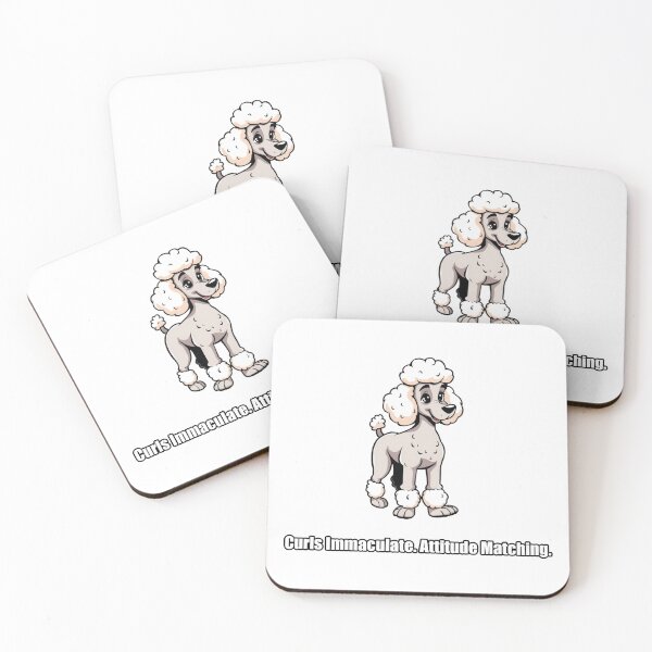 Item preview, Poodle Sticker - Curls Immaculate Attitude Matching - Funny Poodle Gift designed and sold by pawdrops.