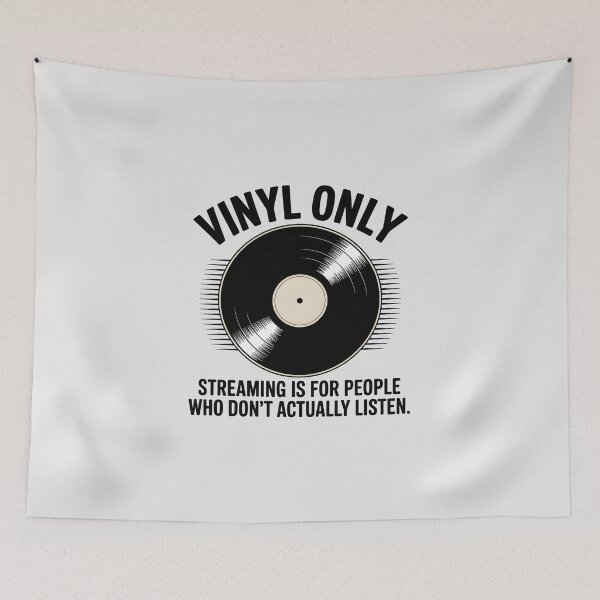 Item preview, Retro Vinyl Only Phonograph Record Music Nostalgia Slogan designed and sold by Enea Kelo.